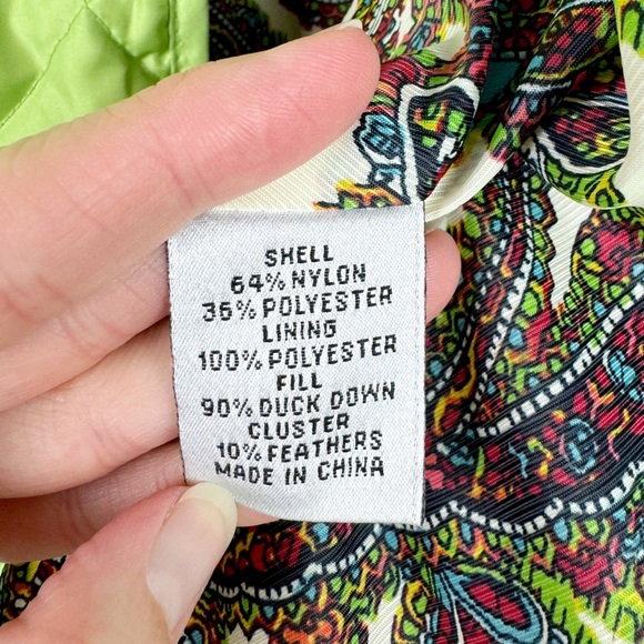 Talbots Lime Green Quilted Puffer Vest - Picture 6 of 8